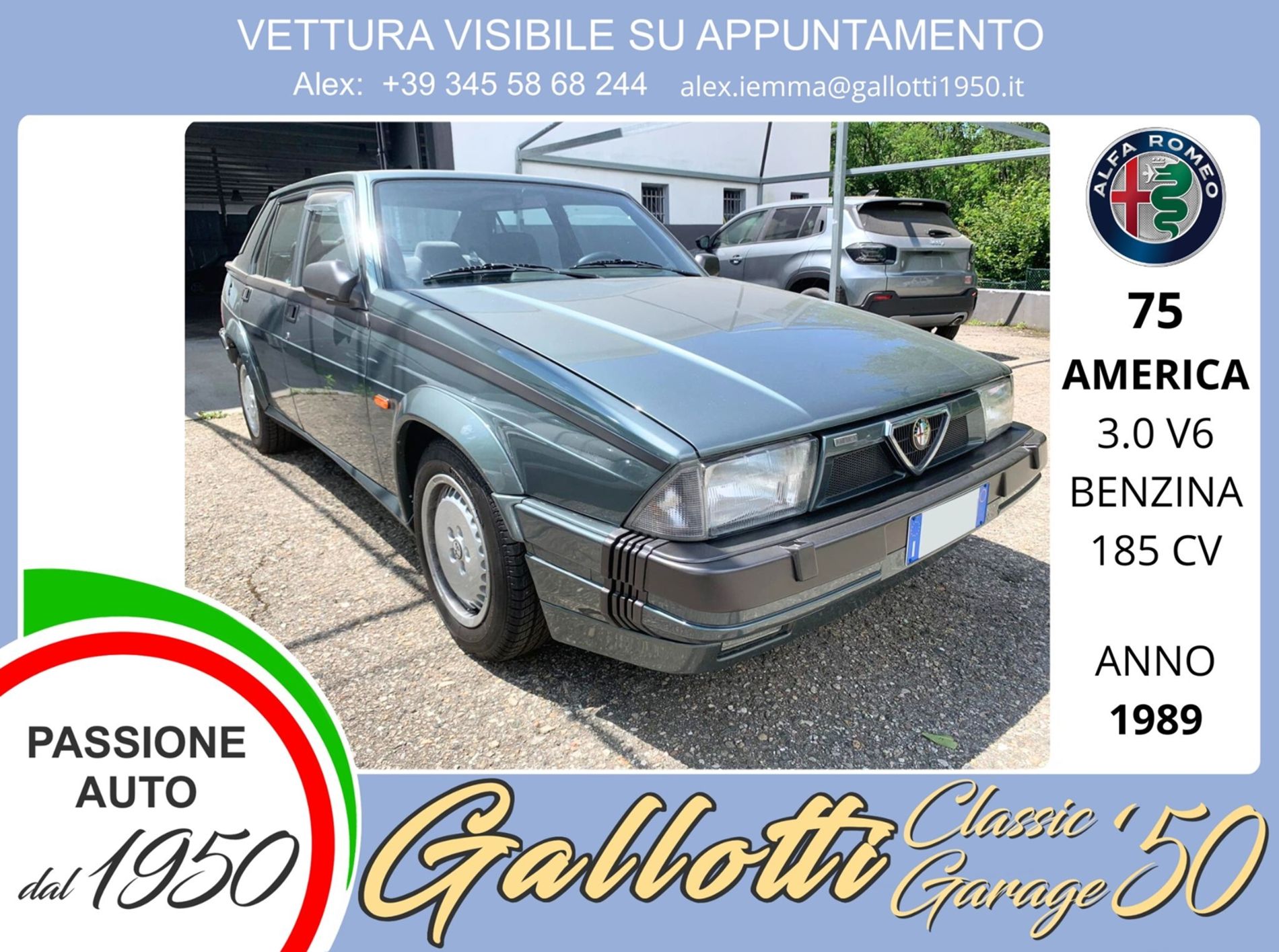 ALFA ROMEO 75 AMERICA 3.0 V6 185CV - Gallotti Auto